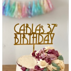 Cake topper cumpleaños personalizado cine